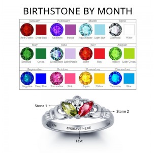 Sterling Silver Personalized Birthstone Ring JEWJO1780